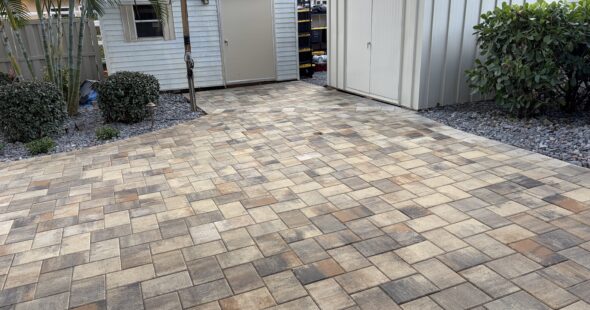 Backyard Paver Installation Completed Project Image 2